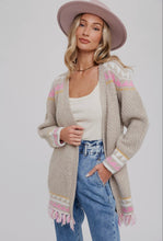 Load image into Gallery viewer, Aztec Pattern Belted Cardigan
