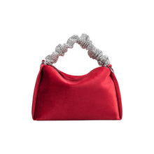 Load image into Gallery viewer, Estela Red Velvet Top Handle Bag
