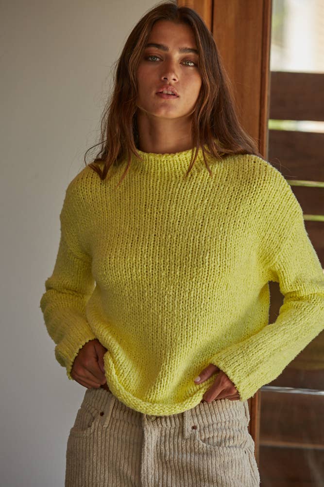 Kendra Pullover in Neon Yellow