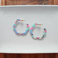 Load image into Gallery viewer, Posey Hoops - 80&#39;s Pastels
