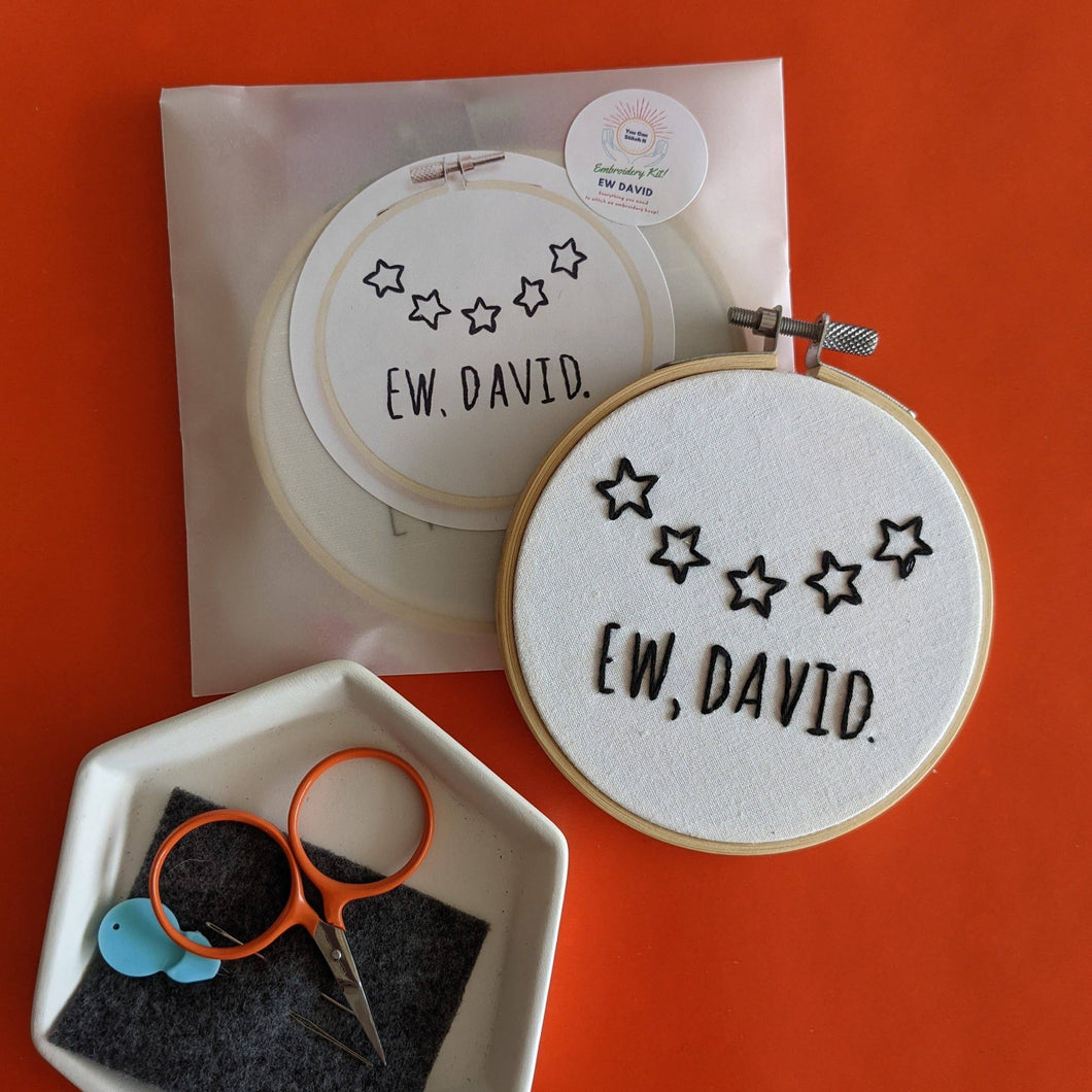 Embroidery Kit - Ew David