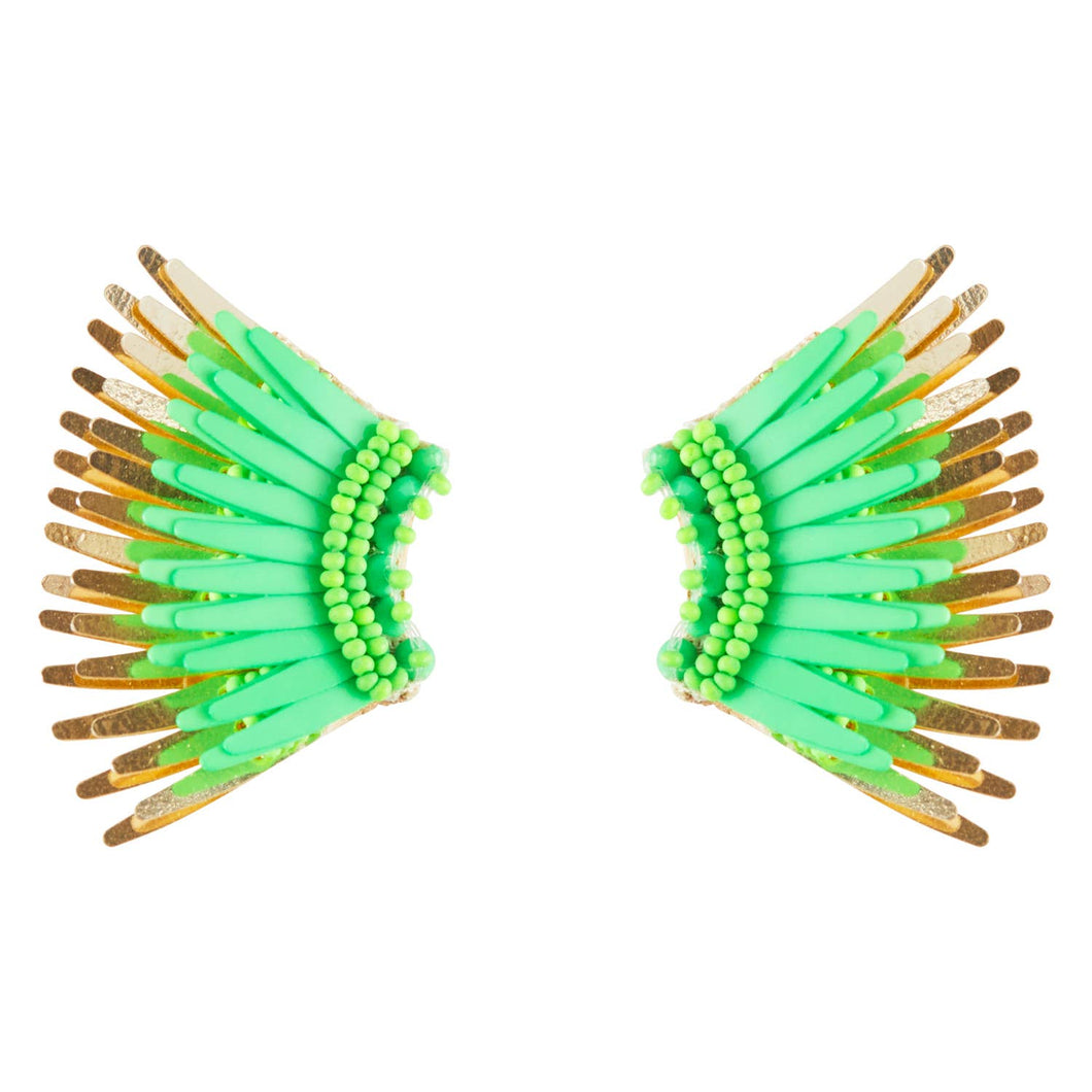 Mini Madeline Earrings Neon Green