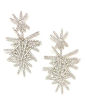 Load image into Gallery viewer, Silver Pave Firework Drops Earrings
