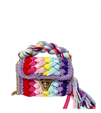 Load image into Gallery viewer, Rainbow Montego Woven Bag
