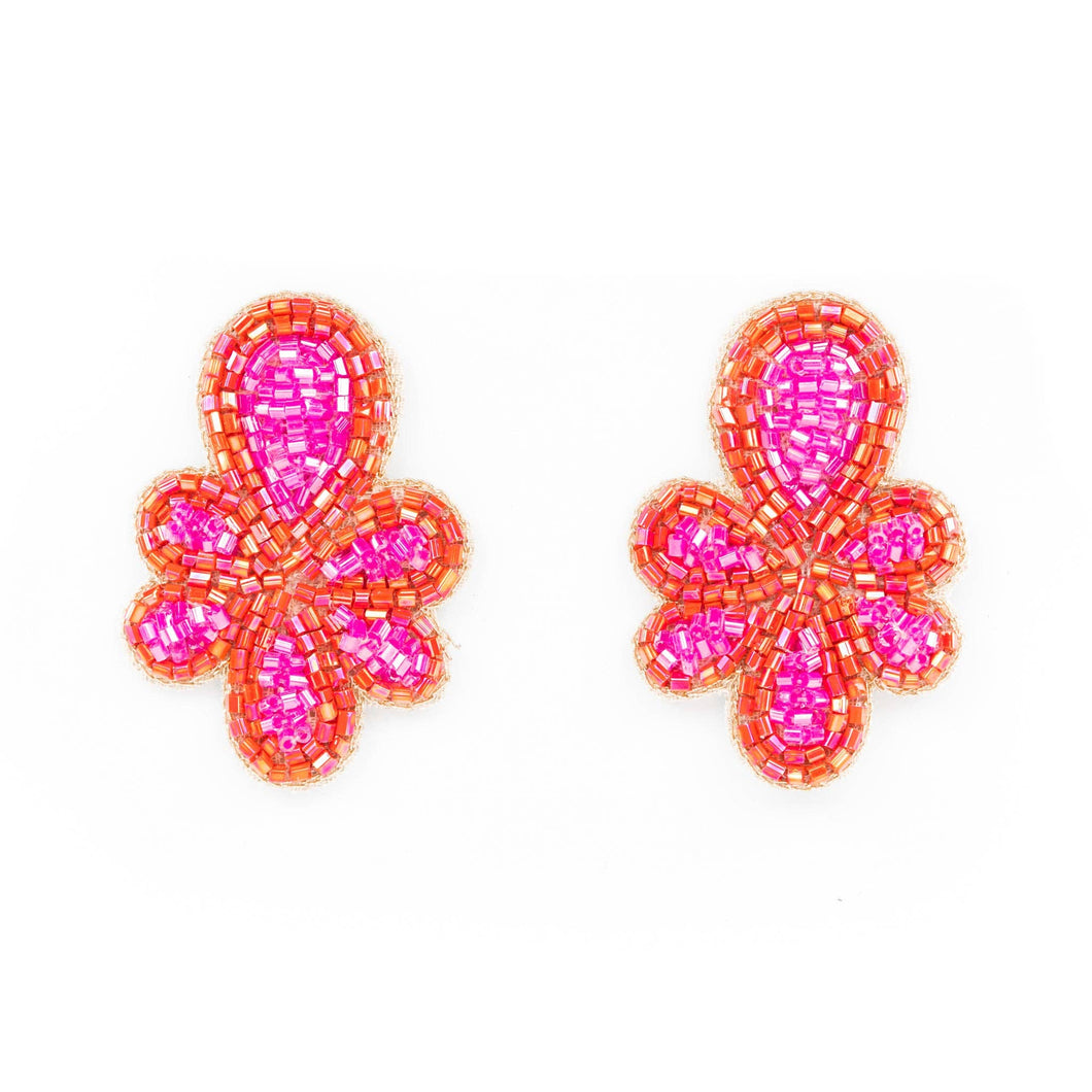 Mercer Earrings in Pink/Red