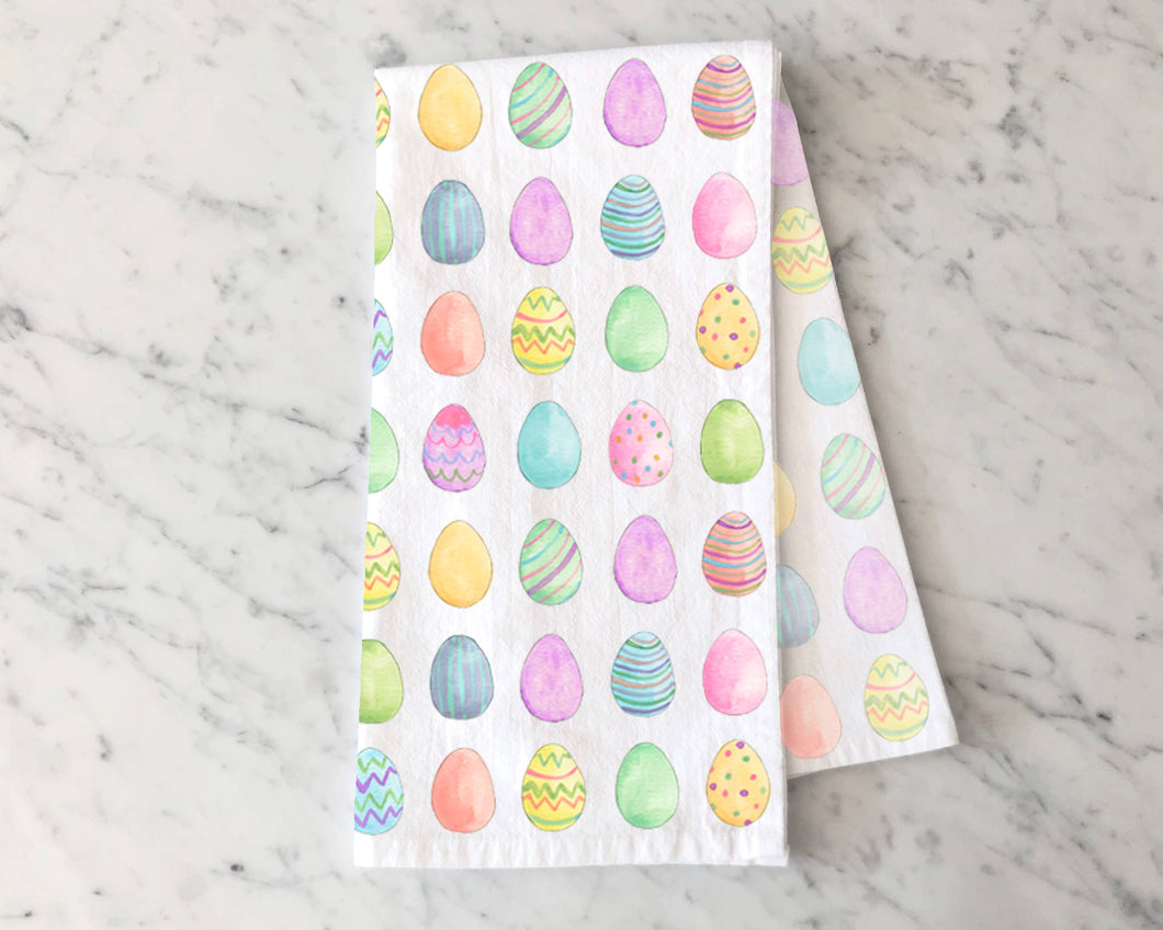 Colorful Easter Egg Kitchen Tea Towel