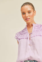 Load image into Gallery viewer, Freya Silky Ruffle Top - Lilac
