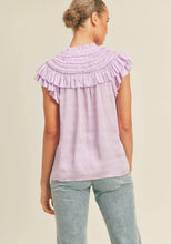 Load image into Gallery viewer, Freya Silky Ruffle Top - Lilac
