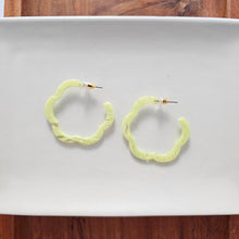 Load image into Gallery viewer, Posey Hoops - Lime Green
