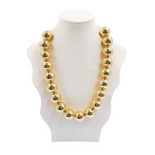 Load image into Gallery viewer, Polished Gold Beaded Statement Necklace
