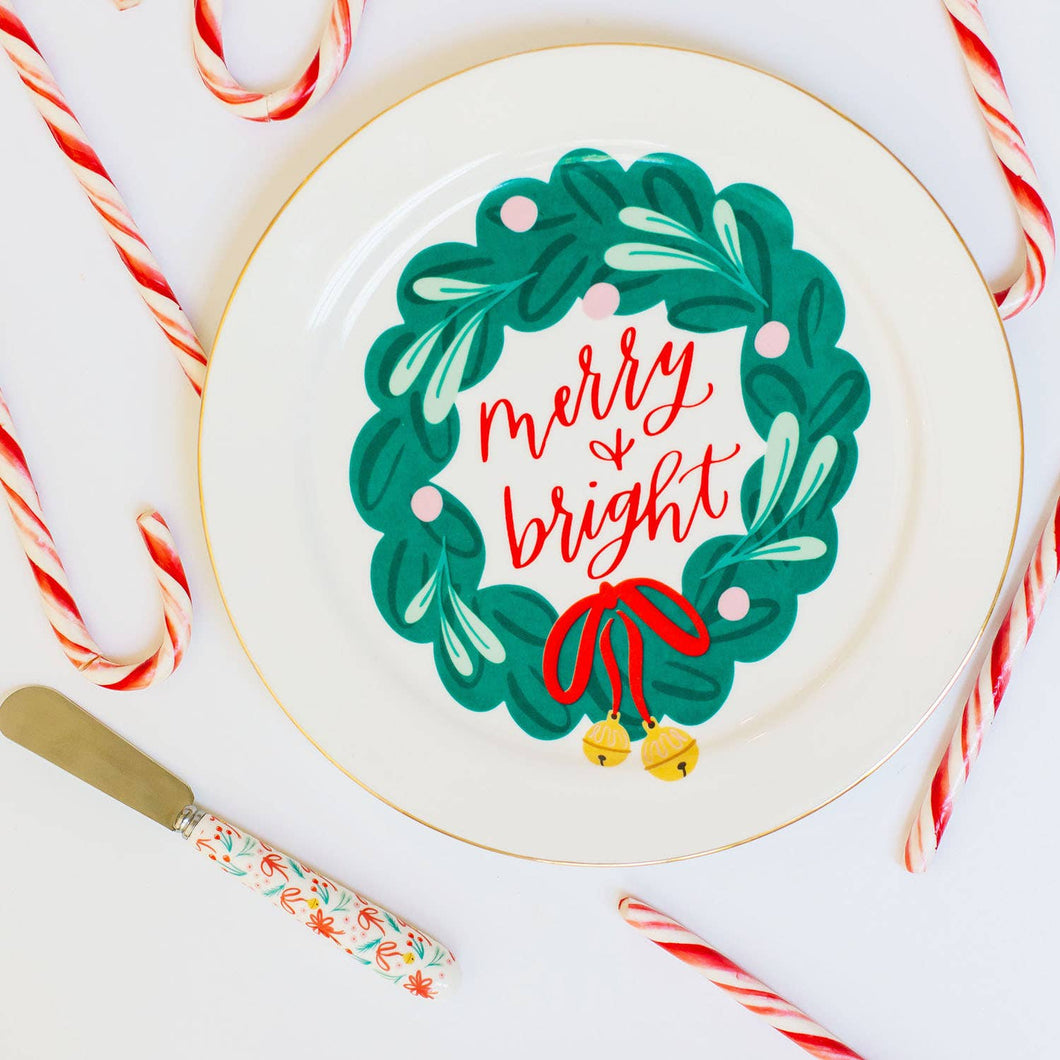 Platter with Spreader - Merry & Bright