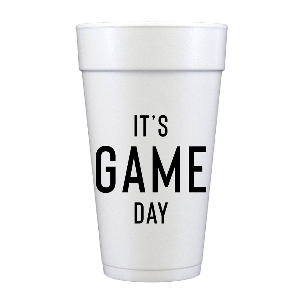 It's Game Day Football Tailgate Foam Cups- Sports