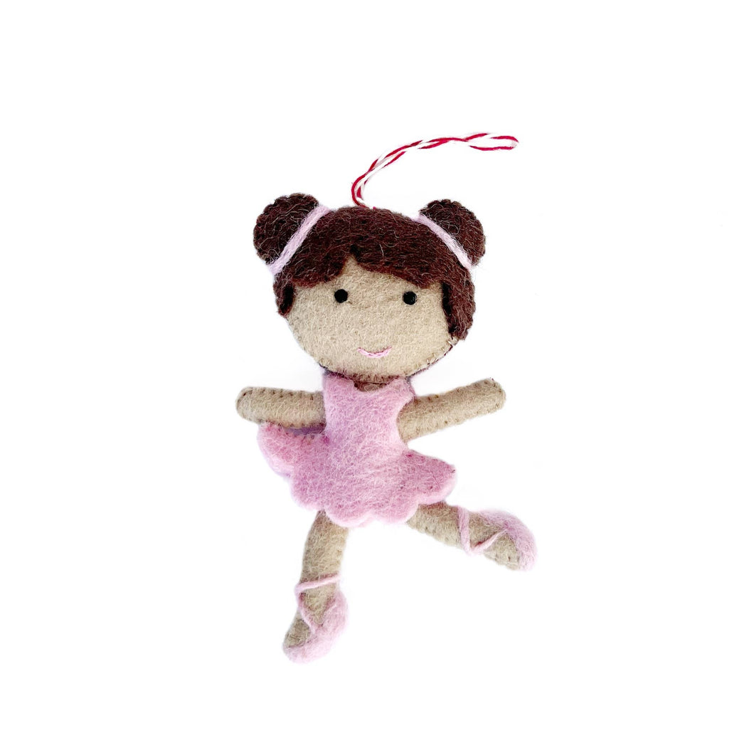 Ballerina Felt Wool Ornament