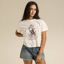 Load image into Gallery viewer, No Luck Women&#39;s Crop Tee: Vintage White
