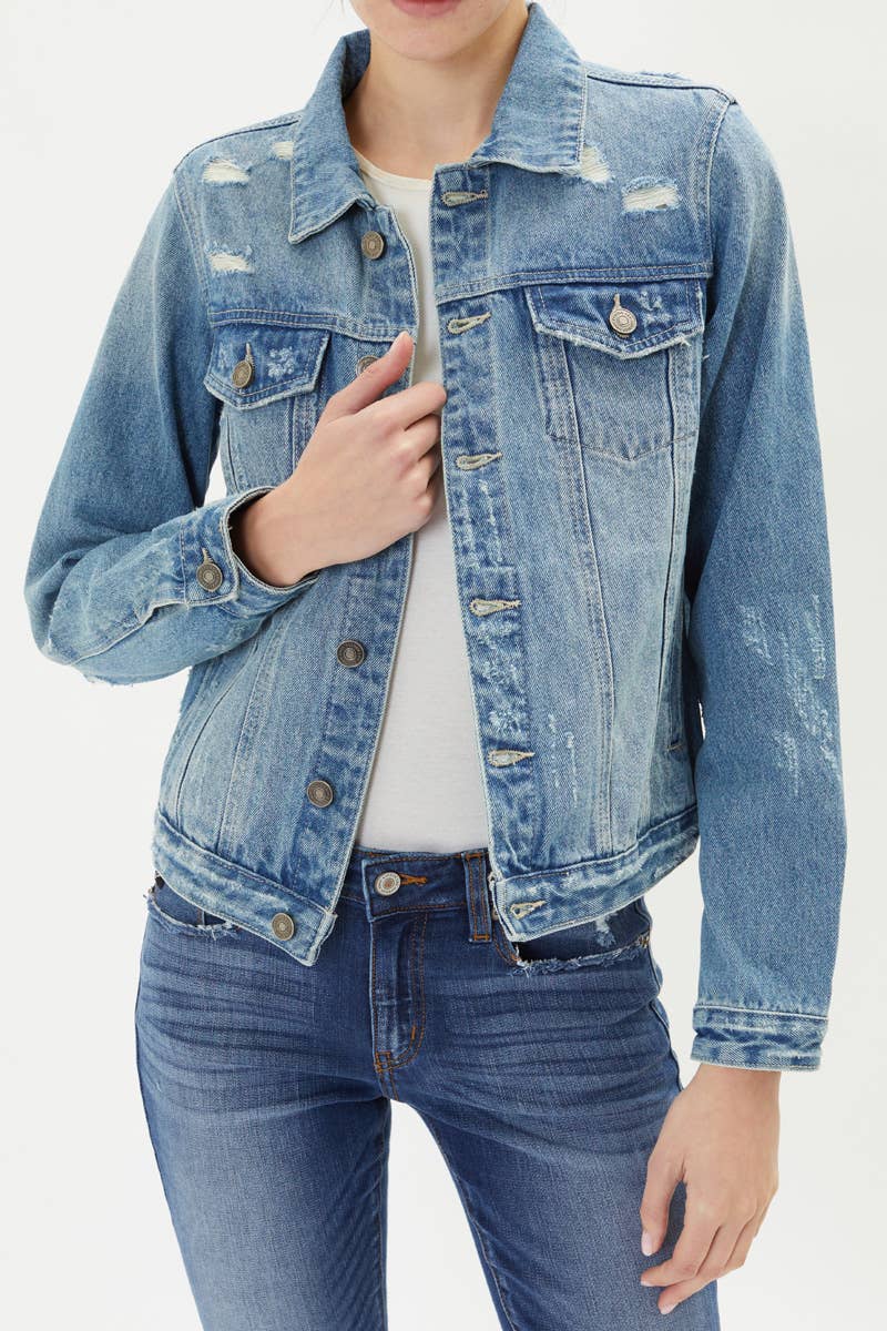 Distressed Denim Jacket