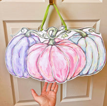 Load image into Gallery viewer, Pastel Pumpkin Patch Door Hanger
