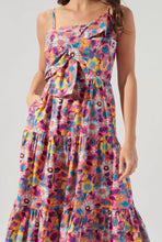 Load image into Gallery viewer, Zahara Floral Poplin Tie Chest Maxi Dress

