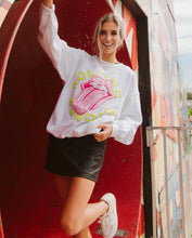 Load image into Gallery viewer, Rolling Stones Neon Puff Lick White Thrifted Sweatshirt
