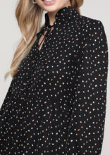 Load image into Gallery viewer, Long Sleeve Black Speckled Dress
