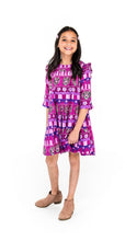 Load image into Gallery viewer, Tiger Stripe Dress - Dahlia Purple
