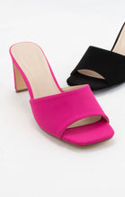 Load image into Gallery viewer, Hot Pink Bold Mule Heel
