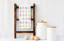 Load image into Gallery viewer, Colorful Easter Egg Kitchen Tea Towel
